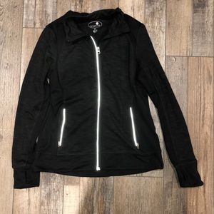 Tangerine Black Zip Up
